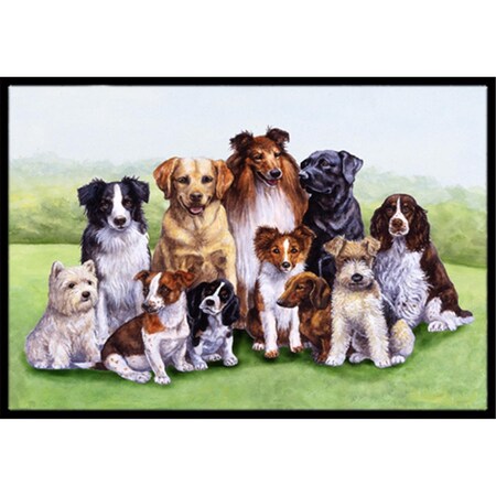 Carolines Treasures Springtime Dogs Indoor or Outdoor Mat- 18 x 27 BDBA316BMAT